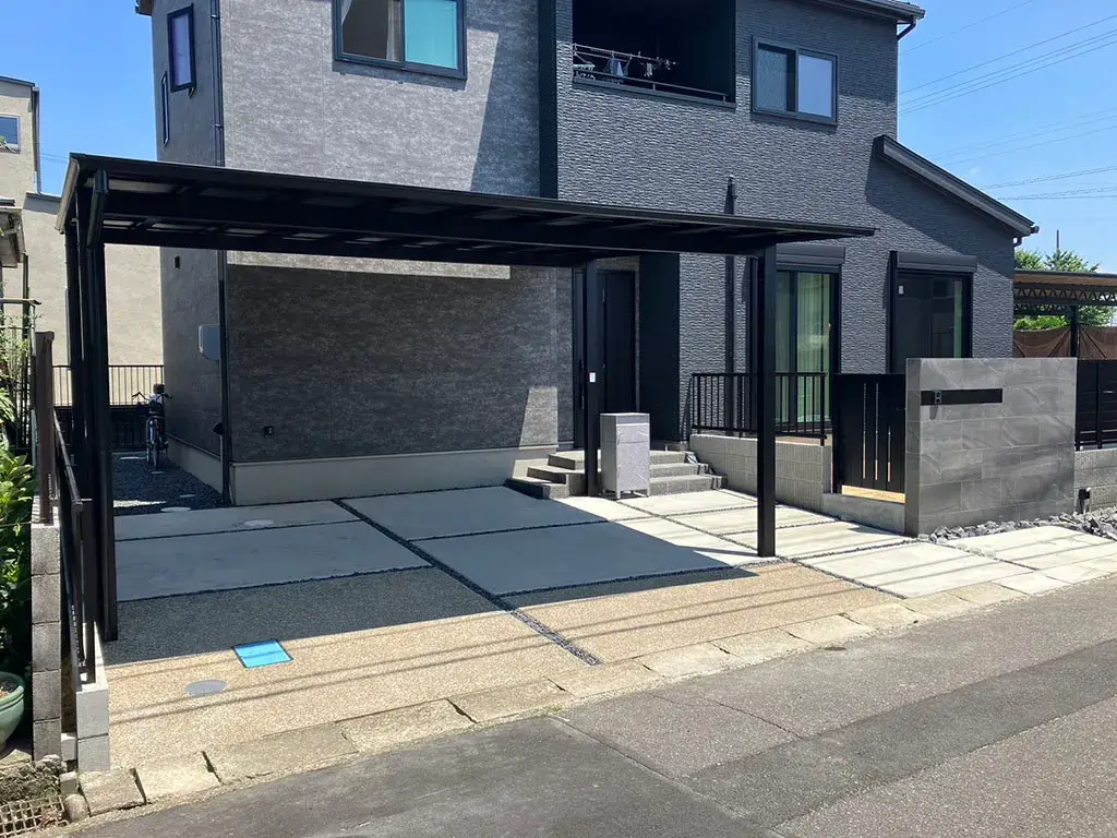カーポート2台用施工例
