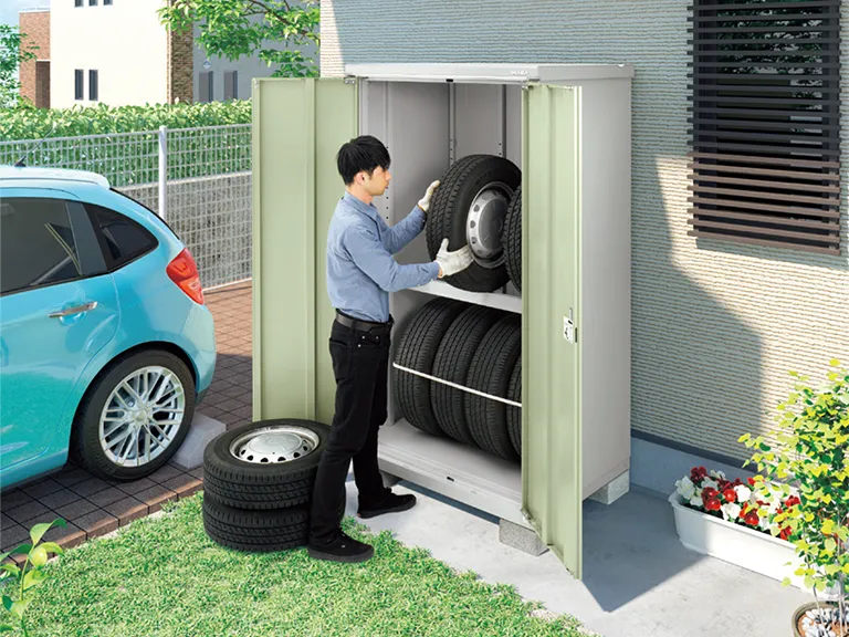 引用元：イナバ物置タイヤストッカー