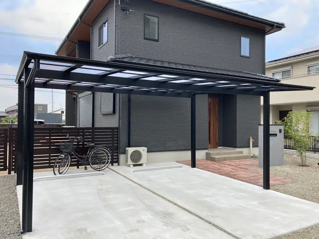 カーポート2台用施工例