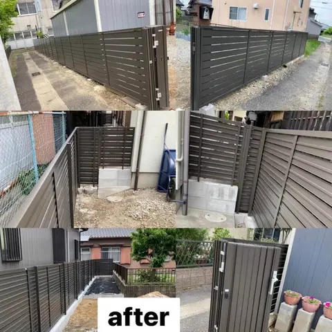 碧南市のフェンスの施工事例