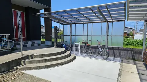 愛知県のサイクルポートの施工事例