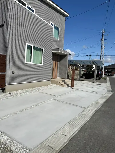 長野県の門柱・門塀・駐車場・土間の施工事例