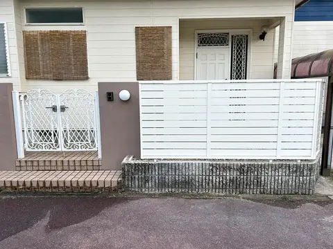岐阜県のフェンス・芝・植栽の施工事例