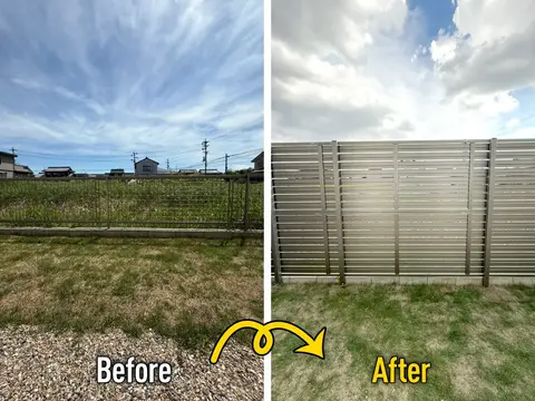 岐阜県のフェンスの施工事例