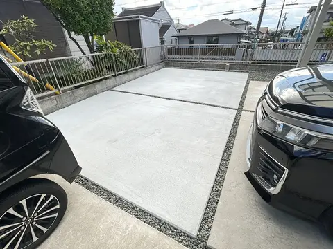 三重県の駐車場・土間・砂利・防草の施工事例